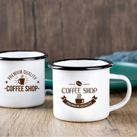 Mug en émail de 12 oz pour sublimation, blanc vierge, pour camping, café, imprimable par transfert thermique, pour impression DIY, vaisselle d'extérieur, vente en gros