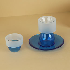 Elegante Tazza da Caffè in Vetro Borosilicato Fatto a Mano da 100ml, Bicchiere Trasparente con Bordo Ondulato <span class=keywords><strong>per</strong></span> Caffè <span class=keywords><strong>Turco</strong></span> o Tè - Product Image 1