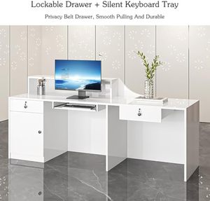 Mostrador de Recepción Moderno con Forma Artística <span class=keywords><strong>para</strong></span> Salón, Oficina, Hotel, <span class=keywords><strong>Spa</strong></span> - Product Image 3