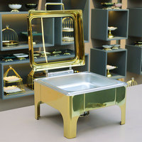 Chauffe-plats Buffet Serveurs et Chauffe-plats avec Couvertures Chauffe-plats pour Buffets de fêtes Grain de bois