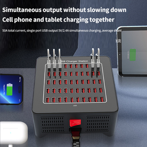 50 Ports <strong>Charger</strong> USB <strong>Charger</strong> Station Fast <strong>Charger</strong> Smart Charging 250W 5V50A <strong>Multi</strong> Ports Heat Dissipation Charging Station - Product Image 2
