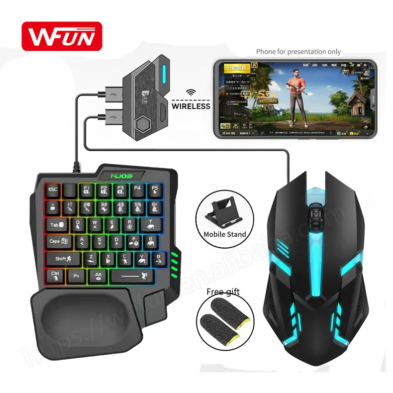 Mix SE Mobile Controller 5 in 1 Gaming Keyboard Mouse Converter PUBG Mobile Controller Mobile Phone Gaming Peripherals