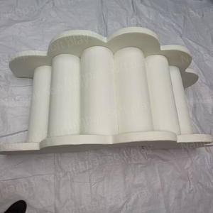 Parco Giochi Interno Bianco e Rosa per Bambini, Struttura Sensoriale con Blocchi a Margherita, Noleggio Arco Arcobaleno, Attrezzature Morbide per Bambini - Product Image 3