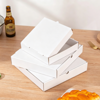 Boîte à pizza carrée en gros avec logo personnalisé et finition mate UV, conteneur à emporter en papier kraft écologique et recyclable