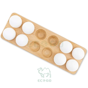 High - Quality Wooden Bamboo <b>Egg</b> Holder with 12 - <b>Egg</b> Capacity - Ideal for Countertop or Refrigerator Storage and Display - Product Image 2