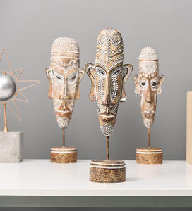 ไม้แกะสลักรูปละมั่งยีราฟสไตล์แอฟริกันเครื่องประดับบ้านทำจากเรซินและศิลปะตกแต่งห้องดีไซน์อาร์ตเดคโค - Product Image 6