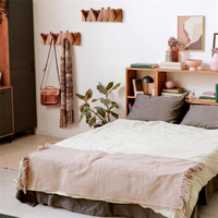 Porte-manteau mural de haute qualité en forme de piano avec 6 crochets en bois pour l'entrée et la décoration de chambre