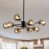Lustre de salon nordique maison atmosphère créative lumière luxe haricot magique lustre personnalité doré noir chambre lampes