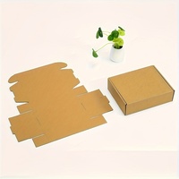 Boîtes en carton ondulé kraft recyclables, taille personnalisée, pliables, E-flute, simple paroi, pour l'emballage d'expédition de cadeaux et de vêtements