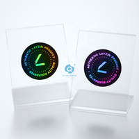 Etiqueta Adhesiva Personalizada con Holograma 3D Impreso con Láser, Vinilo Resistente al Agua y a los Rayos UV, Etiqueta Luminosa de Color Holográfico