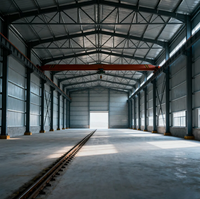 Structure en acier, hall industriel, ossature métallique, bâtiment préfabriqué