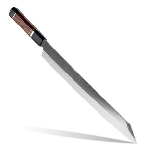 Grandsharp 12.8 ''Couteau à <span class=keywords><strong>saumon</strong></span> japonais Kiritsuke Sashimi Sushi Couteaux Kiritsuke Corne de buffle noire et manche en bois de fer du désert - Product Image 1