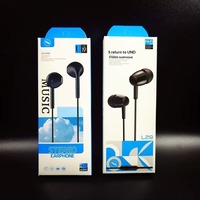 Écouteurs intra-auriculaires filaires dynamiques non-isolants phoniquement, non étanches, avec microphone à commande filaire 3,5 mm, longueur de câble 1,15 cm