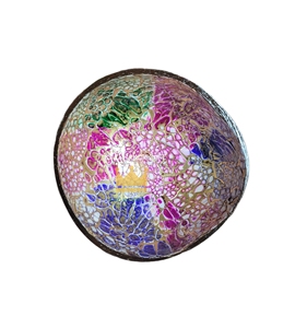 Handmade <b>Coconut</b> <b>Shell</b> Lacquered Bowls With Seashell Eggshell Inlaid Mother of Pearl Bowl Cheap Price from Vietnam - Product Image 2