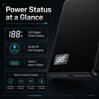 Batterie externe personnalisée avec aimant universel Portable USB-c Power Pack 10000mah Magnétique Wireless Charger 10000 Powerbank pour iPhone