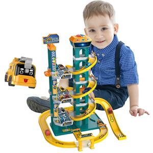 Jouets de stationnement ensembles de blocs de construction de sécurité multicouches avec voitures à Friction * 6 pièces pour enfants garçons et filles jouets - Product Image 1