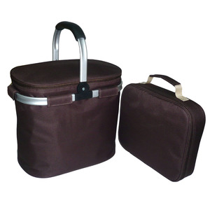 Cestino <span class=keywords><strong>da</strong></span> <span class=keywords><strong>Picnic</strong></span> pieghevole in poliestere con struttura in alluminio con Set a portafoglio per borse <span class=keywords><strong>da</strong></span> pranzo - Product Image 4