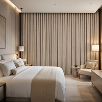 Cortina Opaca 100% Chenille Modelo 1041 Antibacteriana ISO 20645, Aislante Térmico y Acústico, Cortinas de Poliéster Pesado de 850 g/m² para Dormitorio