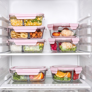 Boîte à lunch en verre borosilicate de haute qualité, carrée, antibactérienne, étanche, résistante à la chaleur, compatible micro-ondes, pour la préparation des repas - Product Image 2