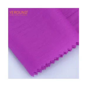 20D nylon froissé respirant revêtement tissu imperméable doux au toucher tissu coupe-vent nylon tissu à carreaux