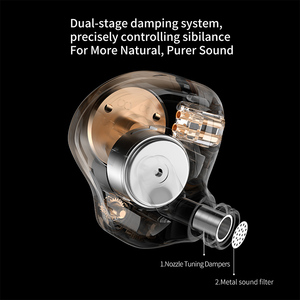 หูฟัง <span class=keywords><strong>KZ</strong></span> EDZ แบบใส่ในหู IEM HiFi เสียงเบสหนักแน่น สำหรับเล่นเกมส์และกีฬา แบบมีสาย ไดรเวอร์ไดนามิก สายถอดได้ ขนาด 3.5 มม. พร้อมระบบตัดเสียงรบกวน ENC ปรับได้ตามหู สายยาว 1.2 ม. - Product Image 3