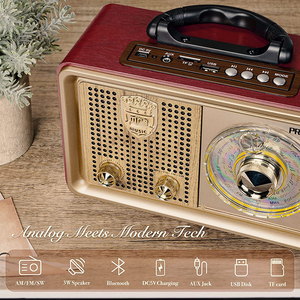 M-110BT Kemai China Bass Short 5 en 1 Haut-parleur en bois rétro portable Transistor Usb X-Bass Sw Am Fm Radio - Product Image 4