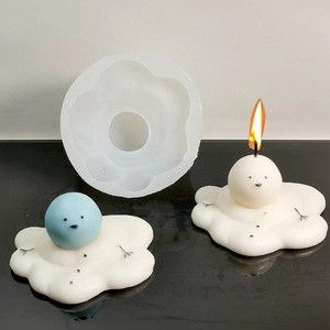 Christmas Melting Snowman <b>Candle</b> <b>Mold</b> Diy Soap Plaster <b>Mold</b> For Holiday Craft Making - Product Image 2