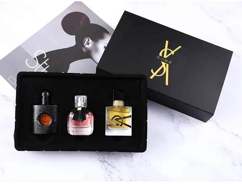 Coffret cadeau de marque originale Parfums pour femmes De Mujer Paris Coffret cadeau de parfums pour femmes en trois parties