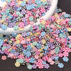 Vente en gros de 5mm d'argile polymère colorée bonbons à la menthe poivrée argile molle chaude arrose <span class=keywords><strong>dessert</strong></span> de noël pour Nail Art Slime Charms - Product Image 2