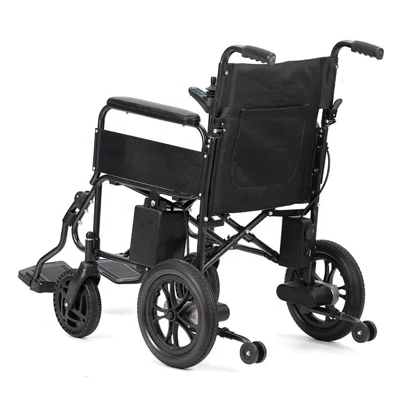 전자기 브레이크 전동 휠체어 휴대용 알루미늄 합금 장애인 접이식 전동 휠체어