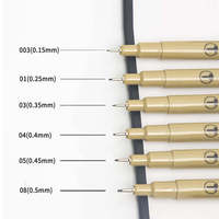Stylos à encre professionnels, écriture fluide, marqueurs non effaçables en plastique 10*150mm pour dessin et croquis à la main