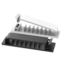 Dibaigou Support organisateur de cordon auto-adhésif Support de clip de fil en plastique pour appareils de bureau et gestion de cordon Ethernet