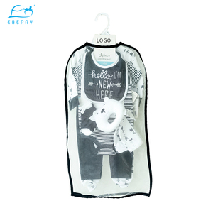 Commercio all'ingrosso 100% cotone manica intera Super morbido abbigliamento neonato Set regalo Baby Layette con cappello tuta - Product Image 1