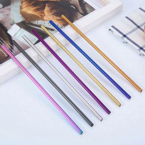 215mm 265mm 304 Stainless Steel <b>Straws</b> Colorful <b>Metal</b> <b>Straws</b> Reusable Drinking <b>Straws</b> Straight Pipe Round Pipe - Product Image 5