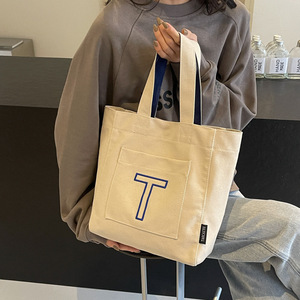 ถุงผ้าแคนวาสผ้าฝ้ายทนทานสำหรับออกไปทำธุระและออกนอกบ้านแบบลำลองในชีวิตประจำวัน - Product Image 3