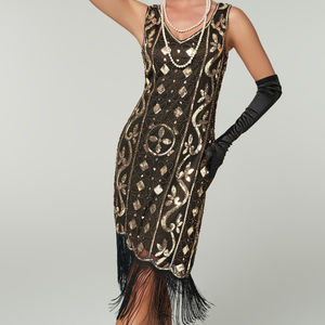 فساتين نسائية كلاسيكية جديدة مرصعة بالترتر فستان زفاف مسائي لحفلات التخرج - Product Image 1