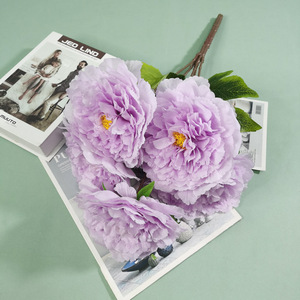 5 Plantas Artificiales de Peonía en Maceta, Flor Artificial, Decoración de Hierba Verde, Realista, para Hogar, Boda, Oficina, Mesa, Jardín - Product Image 6