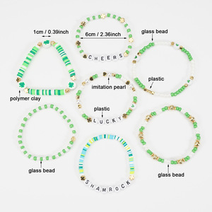 Nueva Pulsera de Diseño Original con Cuentas para el Día de San Patricio de <span class=keywords><strong>Irlanda</strong></span>, con Trébol Verde, Copa de Vino y Sombrero, para Fiestas y Desfiles - Product Image 3