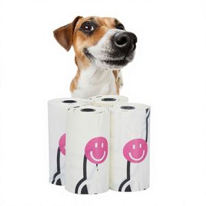 Thickened White Eco-Friendly EPI-Degradable Roll-Up Type Pet Waste Bags for Outdoor Dog-Walking and Pet-Cleaning - Product Image 1
