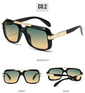 Lunettes de soleil surdimensionnées carrées punk pour hommes et femmes, avec logo personnalisé, style designer, monture large - Product Image 6