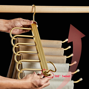 ไม้แขวนเสื้ออลูมิเนียมหลายชั้นสำหรับกางเกง - Product Image 3