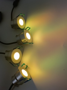 <span class=keywords><strong>Spot</strong></span> encastré <span class=keywords><strong>LED</strong></span> mini RGB 8x3W en aluminium, dimmable, étanche pour véranda ou jardin - Product Image 5