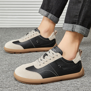 Chaussures de sport en cuir véritable pour hommes, personnalisées OEM, tendance, chaussures rétro <span class=keywords><strong>samba</strong></span>, semelle en caoutchouc antidérapante, chaussures décontractées pour la marche - Product Image 1