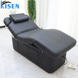 Table de massage électrique chauffante KISEN, réglable et inclinable, pour esthéticiennes, soins du visage, spa, salon de beauté, extensions de cils et tatouages - Product Image 6