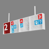Signalétique de navigation personnalisée pour centres commerciaux, conception et fabrication de panneaux lumineux suspendus pour guides de locataires, fournisseurs de totems d'orientation