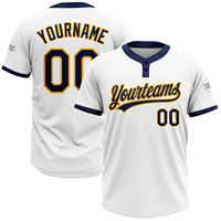 Maillot de baseball personnalisé sublimé, grande taille, séchage rapide, respirant, tissu durable, design à deux boutons, utilisation longue durée pour le baseball