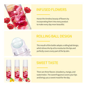 Lakerain 5.9ml çiçek dudak parlatıcısı mango karpuz çilek nemlendirici parlatıcı yumuşatma dudak yağı dudak parlatıcısı rulo üzerinde - Product Image 6