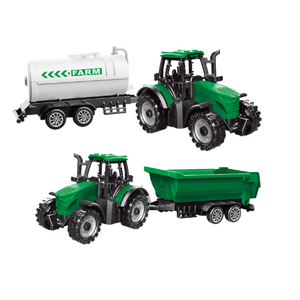 PANDAS Die-Cast Plastic Farm Tractor Toy Simulación Sliding Farmer Truck Vehículo Carro de transporte para niños - Product Image 1