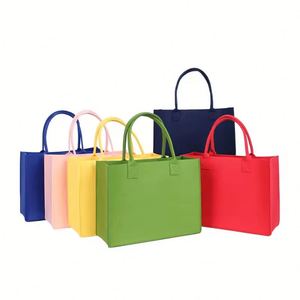 Custom Logo Printed New Customized Fashion <b>Large</b> Capacity Felt Tote <b>Bag</b> Advertising <b>Gift</b> Shopping <b>Bag</b> With Handheld <b>Gift</b> <b>Bag</b> - Product Image 3