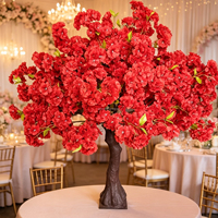 4ft 5ft Künstlicher Kirschblütenbaum in Flieder-Lila als Hochzeitstisch-Mittelstück, Seidenblumenbaum für Event- und Partytischdekoration